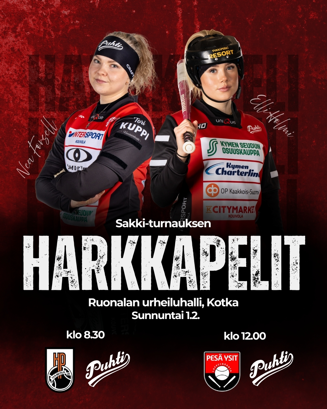 Sunnuntaina 1.2. pelataan!