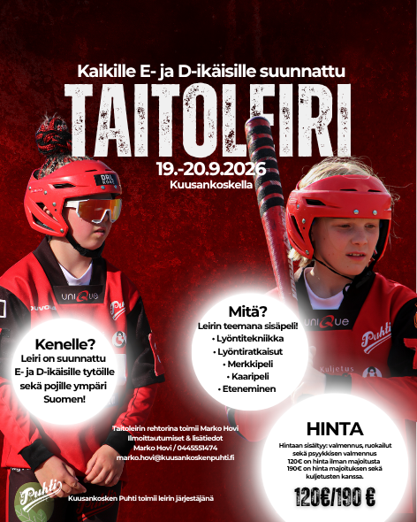 Taitoleiri E- ja D-ikäisille tytöille ja pojille!